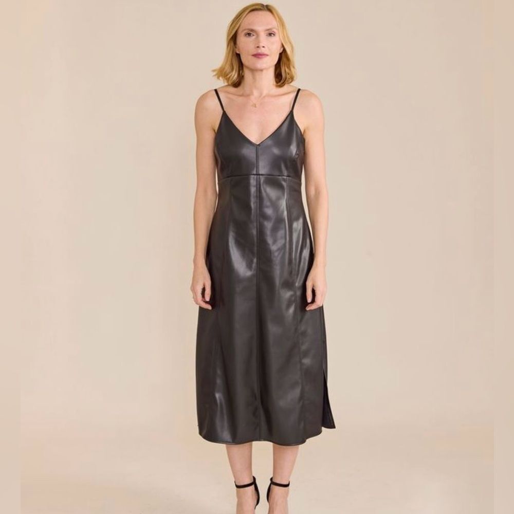 S’Edge Sara Black Leather dress NWOT XS